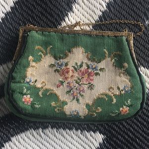 Vintage Needlepoint Clutch